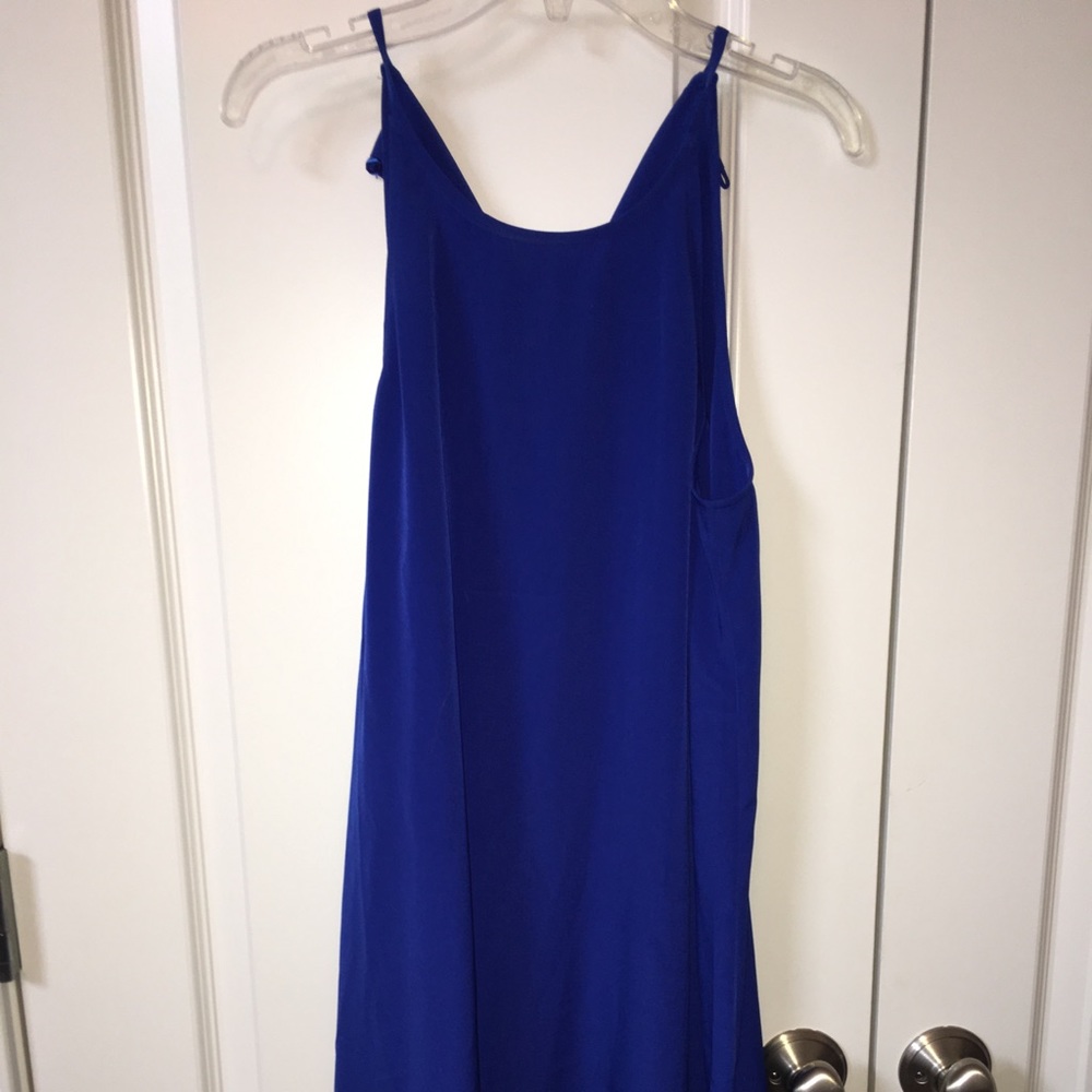 Blue halter dress